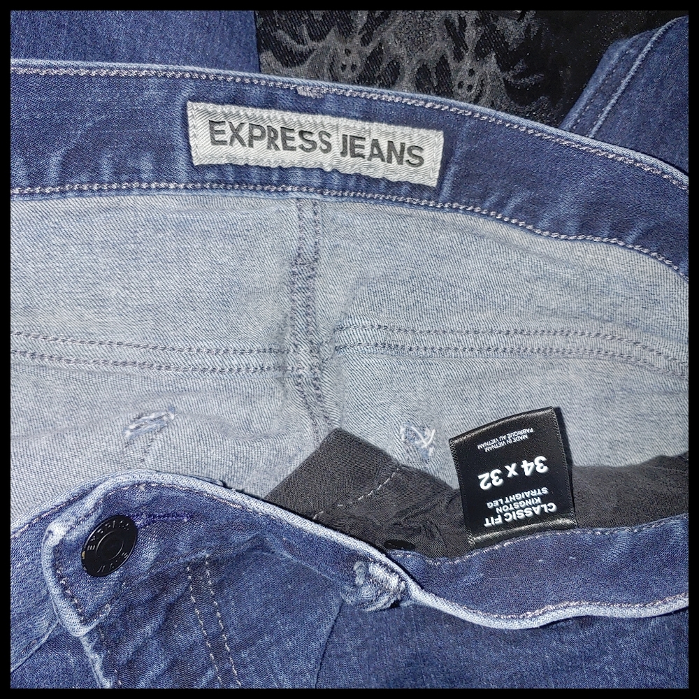 Express Classic Fit Kingston Straight Leg 34x32 - Picture 4 of 5